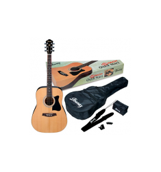 Ibanez JamPack IJV50 Quickstart Dreadnought Acoustic Guitar Pack Natural