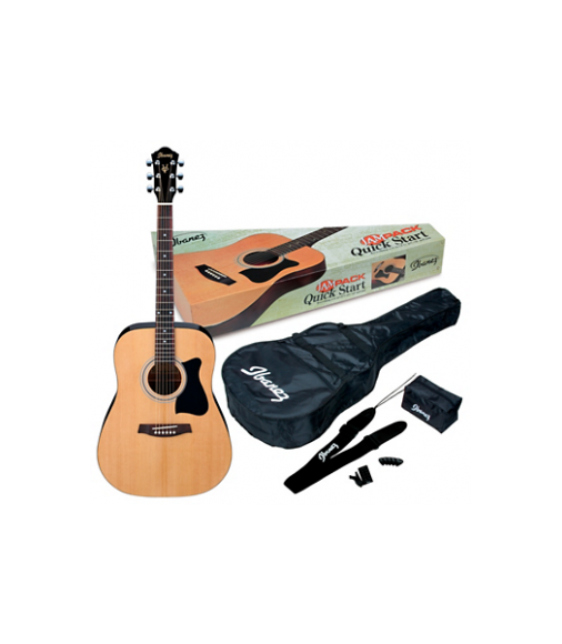 Ibanez JamPack IJV50 Quickstart Dreadnought Acoustic Guitar Pack Natural