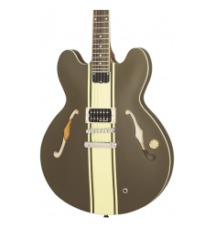 Cibson Tom Delonge Signature ES-333 Semi-Hollow Electric Guitar Brown Stripe