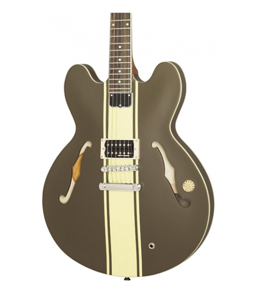 Cibson Tom Delonge Signature ES-333 Semi-Hollow Electric Guitar Brown Stripe