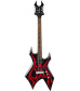 B.C. Rich Metal Master Warlock Electric Guitar Black with Tribal Fire