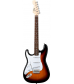 Squier Stratocaster Left-Handed Electric Guitar Brown Sunburst Rosewood Fretboard