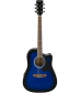 Ibanez Performance Series PF15 Cutaway Dreadnought Acoustic-Electric Guitar Transparent Blue Burst