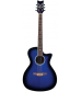 Daisy Rock Wildwood Artist Spruce Top Cutaway Acoustic-Electric Guitar Royal Blue Burst