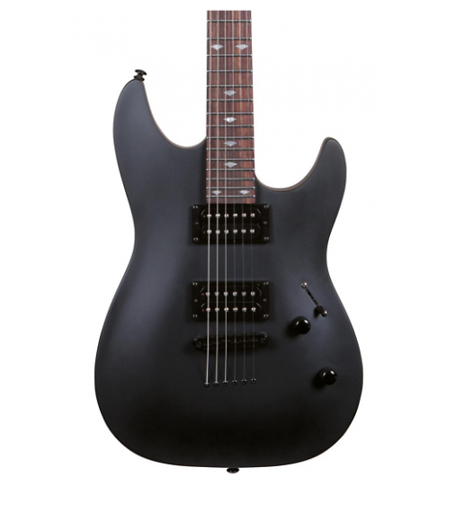 Rogue REL300 String-Thru Body Electric Guitar Black Satin