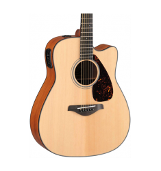 Yamaha FGX700SC Solid Top Cutaway Acoustic-Electric Guitar Natural