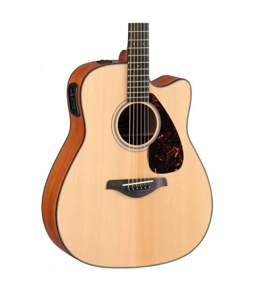 Yamaha FGX700SC Solid Top Cutaway Acoustic-Electric Guitar Natural