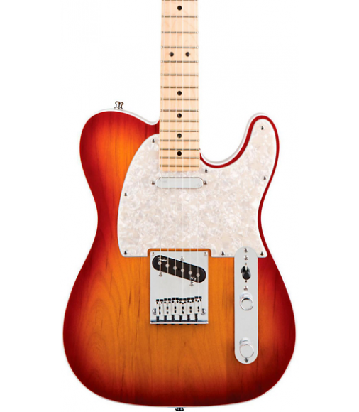 Fender American Deluxe Telecaster Electric Guitar Aged Cherry Burst Maple Neck