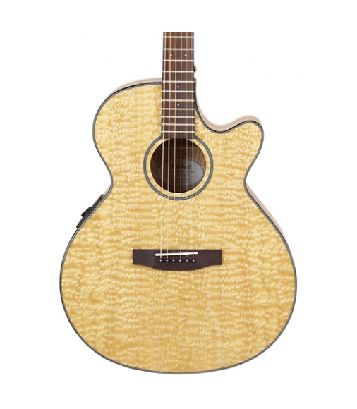 Mitchell MX400 Exotic Wood Acoustic-Electric guitar Quilted Ash Burl