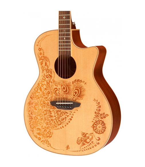 Luna Guitars Henna Oasis Spruce Series II Acoustic-Electric Guitar