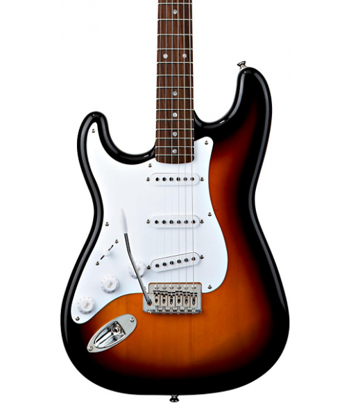 Squier Stratocaster Left-Handed Electric Guitar Brown Sunburst Rosewood Fretboard