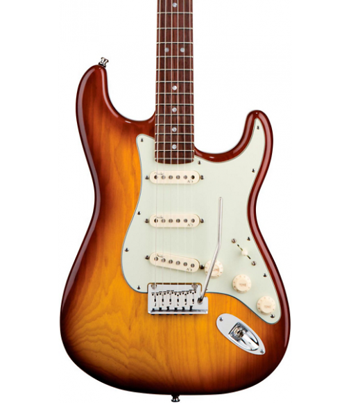 Fender American Deluxe Stratocaster Ash Electric Guitar Tobacco Sunburst