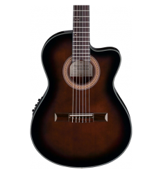 Ibanez GA35 Thinline Acoustic-Electric Classical Guitar Dark Violin Burst