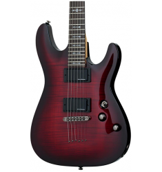 Schecter Guitar Research Demon-6 Electric Guitar Crimson Red Burst