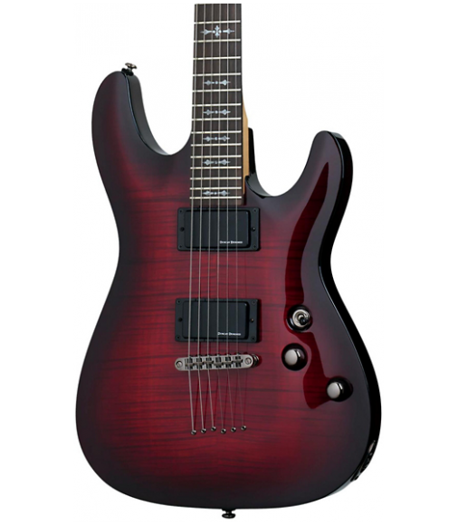 Schecter Guitar Research Demon-6 Electric Guitar Crimson Red Burst