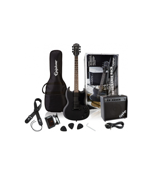 Cibson SG Electric Guitar Performance Pack Pitch Black