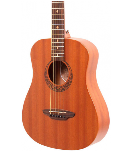 Luna Guitars Muse Safari Series Mahogany 3/4 Dreadnought Travel Acoustic Guitar Natural