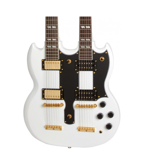 Cibson Limited Edition G-1275 Custom Double Neck Electric Guitar Alpine White