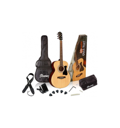 Ibanez IJVC50 Jampack Grand Concert Acoustic Guitar Pack Natural