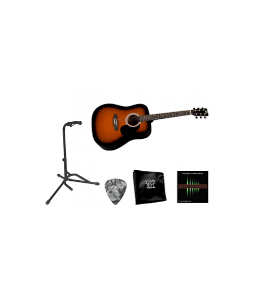 Rogue Beginner Acoustic Dreadnought Guitar with Accessory Pack
