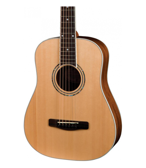 Mitchell MDJ10 Junior Dreadnought Acoustic Guitar with Gig Bag Natural