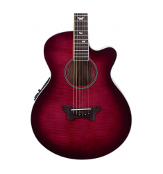 Daisy Rock Sophomore Butterfly Cutaway Acoustic-Electric Guitar Scarlet Flight