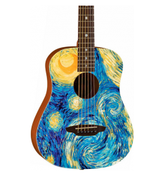 Luna Guitars Safari Starry Night 3/4 Size Travel Acoustic Guitar