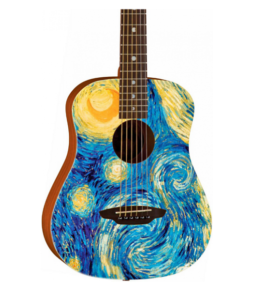 Luna Guitars Safari Starry Night 3/4 Size Travel Acoustic Guitar