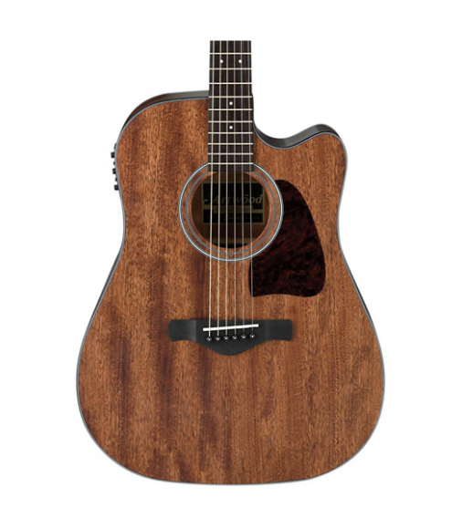 Ibanez AW54CEOPN Artwood Solid Top Dreadnought Acoustic-Electric Guitar Open Pore Natural