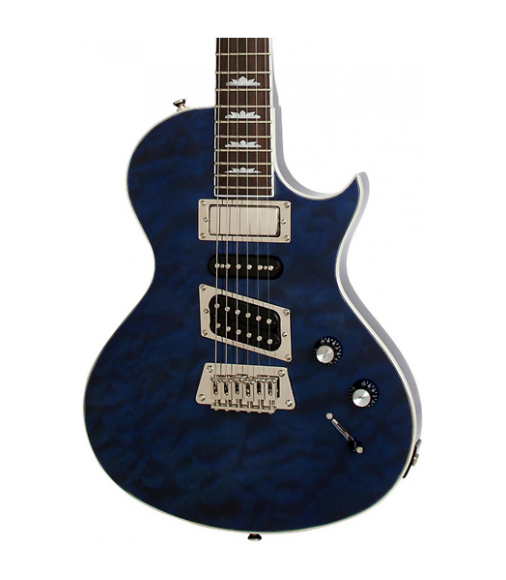 Cibson Limited Edition Nighthawk Custom Quilt Electric Guitar Transparent Blue
