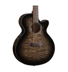 Mitchell MX420 Grand Auditorium Acoustic-Electric Guitar Midnight Black Finish