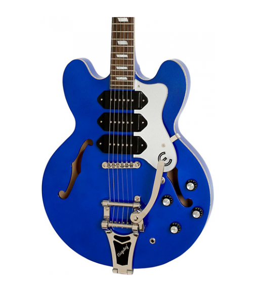 Cibson Limited Edition Riviera Custom P93 Blue Royale Electric Guitar Chicago Pearl