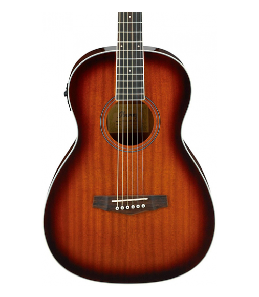 Ibanez PN12E Mahogany Parlor Acoustic-Electric Guitar Vintage Mahogany Sunburst