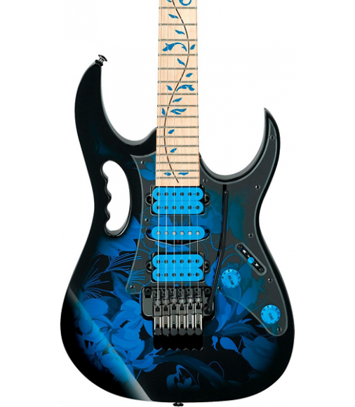 Ibanez JEM77P Steve Vai Signature JEM Premium Series Electric Guitar Blue Floral Pattern