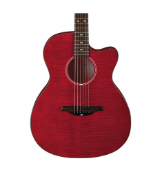 B.C. Rich Series 3 Acoustic-Electric Cutaway Guitar Transparent Red