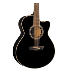 Washburn Festival EA12B Acoustic Electric Mini Jumbo Black