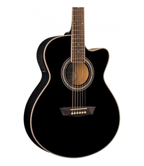 Washburn Festival EA12B Acoustic Electric Mini Jumbo Black