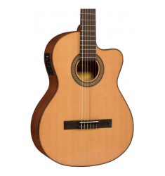 Lucero LC150Sce Spruce/Sapele Cutaway Acoustic-Electric Classical Guitar Natural