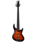 MTD Kingston Saratoga 5-String Fretless Electric Bass Guitar Tobacco Sunburst Ebony Fingerboard