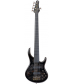 MTD ZX 5-String Fretless Electric Bass Guitar Transparent Black Ebonol Fretboard