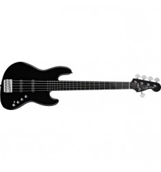 Squier Deluxe Jazz Bass V Active (5 String) Bass Guitar in  Black