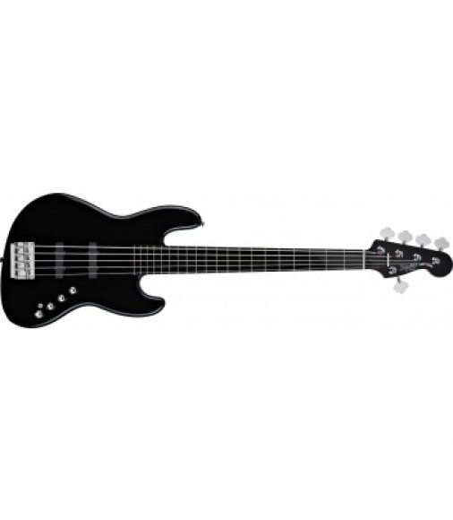Squier Deluxe Jazz Bass V Active (5 String) Bass Guitar in  Black