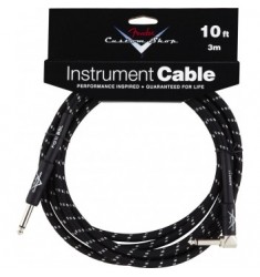 Fender Custom Shop 3m Angled Instrument Cable Black Tweed
