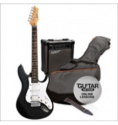 Ashton AG232 Beginners Electric Guitar Starter Pack (black)