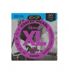 D'Addario EXP120 Coated Electric Guitar Strings, Super Light, 9-42