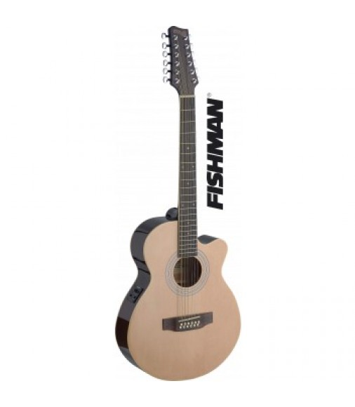 Eastcoast Mini Jumbo 12 String Electro Acoustic Natural