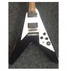 Cibson Kirk Hammett Flying V in Hand Aged Ebony