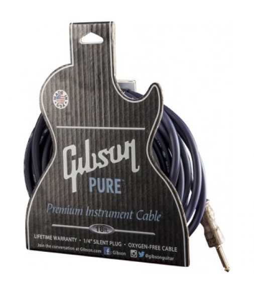 Cibson CAB18PP 18ft Guitar Cable - Dark Purple
