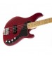 Squier Deluxe Dimension Bass IV Crimson Red Transparent