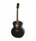 Cibson Ltd Ed EJ-200 Artist Flame Top, Trans Black